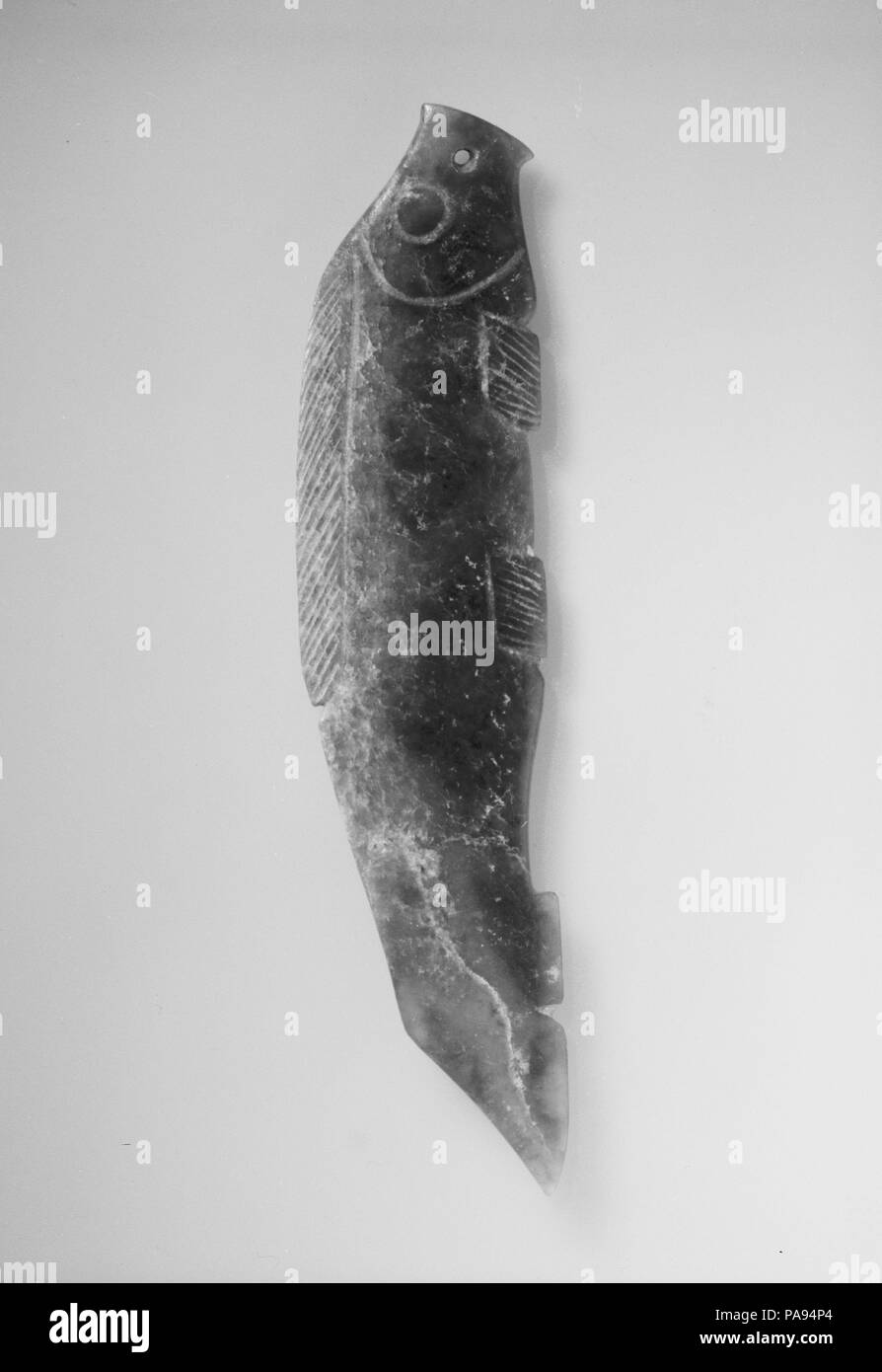 Telecomando di pesce. Cultura: la Cina. Dimensioni: L. 3 3/4 in. (9,5 cm); W. 7/8 in. (2.2 cm). Museo: Metropolitan Museum of Art di New York, Stati Uniti d'America. Foto Stock