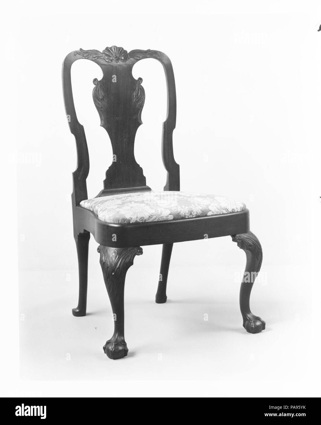 Sedia laterale. Cultura: American. Dimensioni: 38 7/8 x 21 x 21 1/2 in. (98,7 x 53,3 x 54,6 cm). Data: 1750-90. Museo: Metropolitan Museum of Art di New York, Stati Uniti d'America. Foto Stock