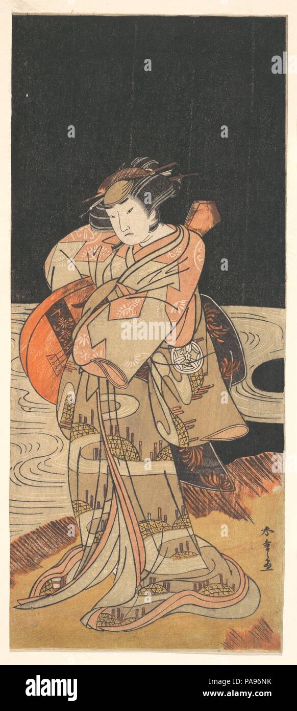 Yamashita Kinsaku II. Artista: Katsukawa Shunsho (giapponese, 1726-1792). Cultura: il Giappone. Dimensioni: 12 1/2 x 5 3/8 in. (31,8 x 13,7 cm). Data: ca. 1778. Museo: Metropolitan Museum of Art di New York, Stati Uniti d'America. Foto Stock