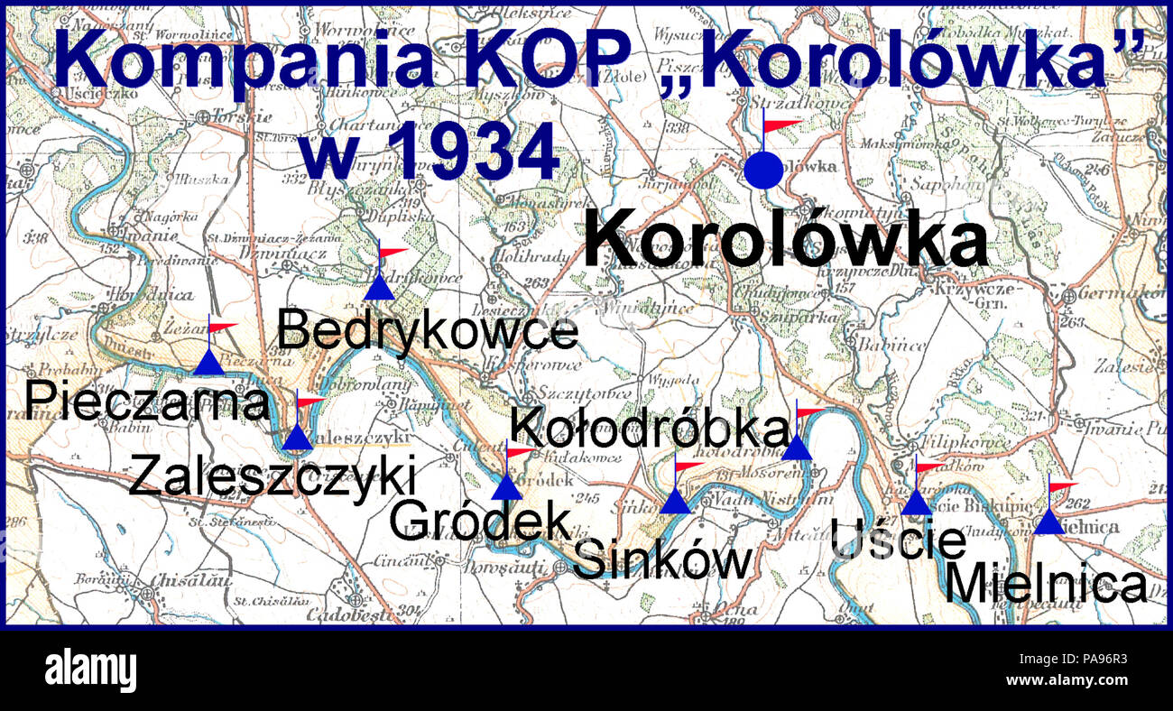 148 Kompania KOP Korolówka w 1934 Foto Stock