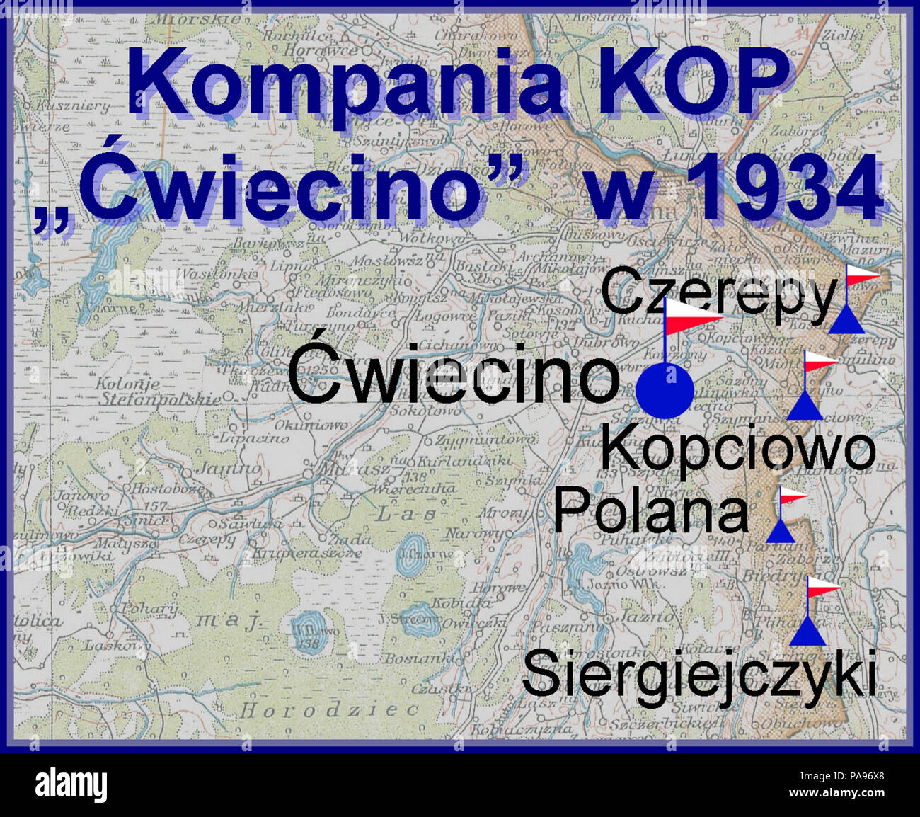 149 Kompania KOP Ćwiecino w 1934 Foto Stock