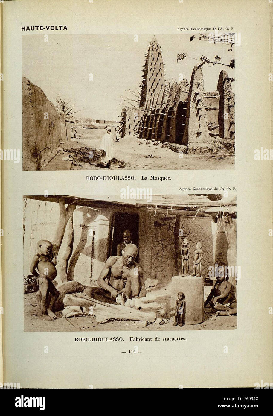 157 Les.colonie.françaises.Helio.Sadag.1931.Flammarion.Haute-Volta. Bobo-Dioulasso. La Mosquée Foto Stock