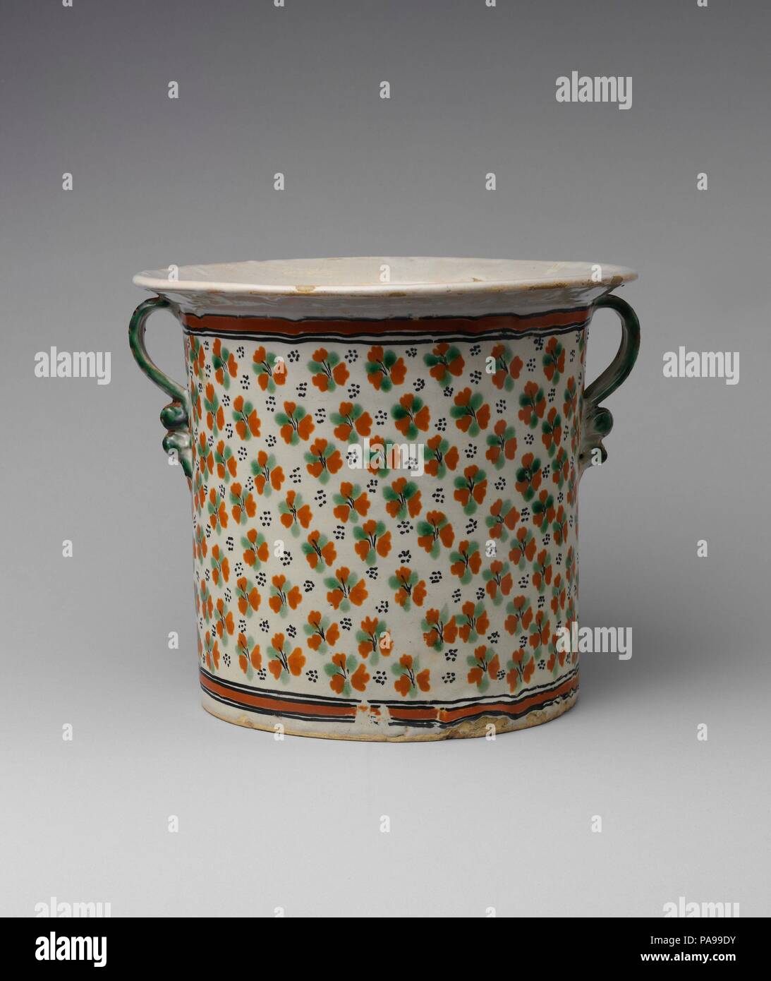 Vaso. Cultura: messicana. Dimensioni: H. 9 3/4 in. (24,8 cm). Data: ca. 1865. Museo: Metropolitan Museum of Art di New York, Stati Uniti d'America. Foto Stock