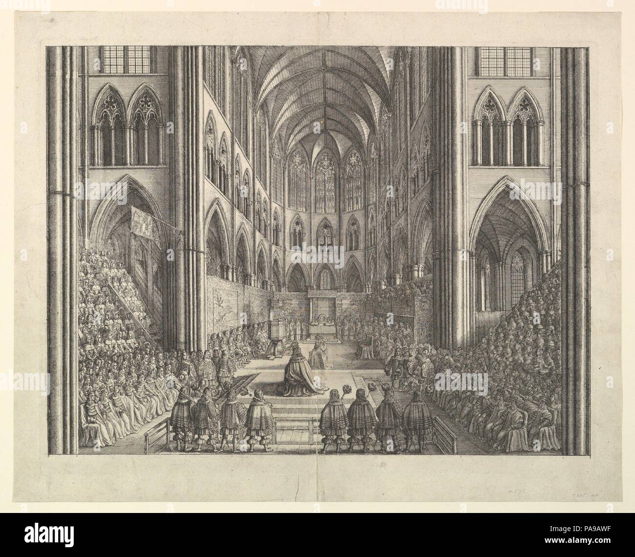 Processione solenne incoronazione di Carlo II. Artista: Wenceslaus Hollar (boemo, Praga 1607-1677 Londra). Data: 1662. Museo: Metropolitan Museum of Art di New York, Stati Uniti d'America. Foto Stock