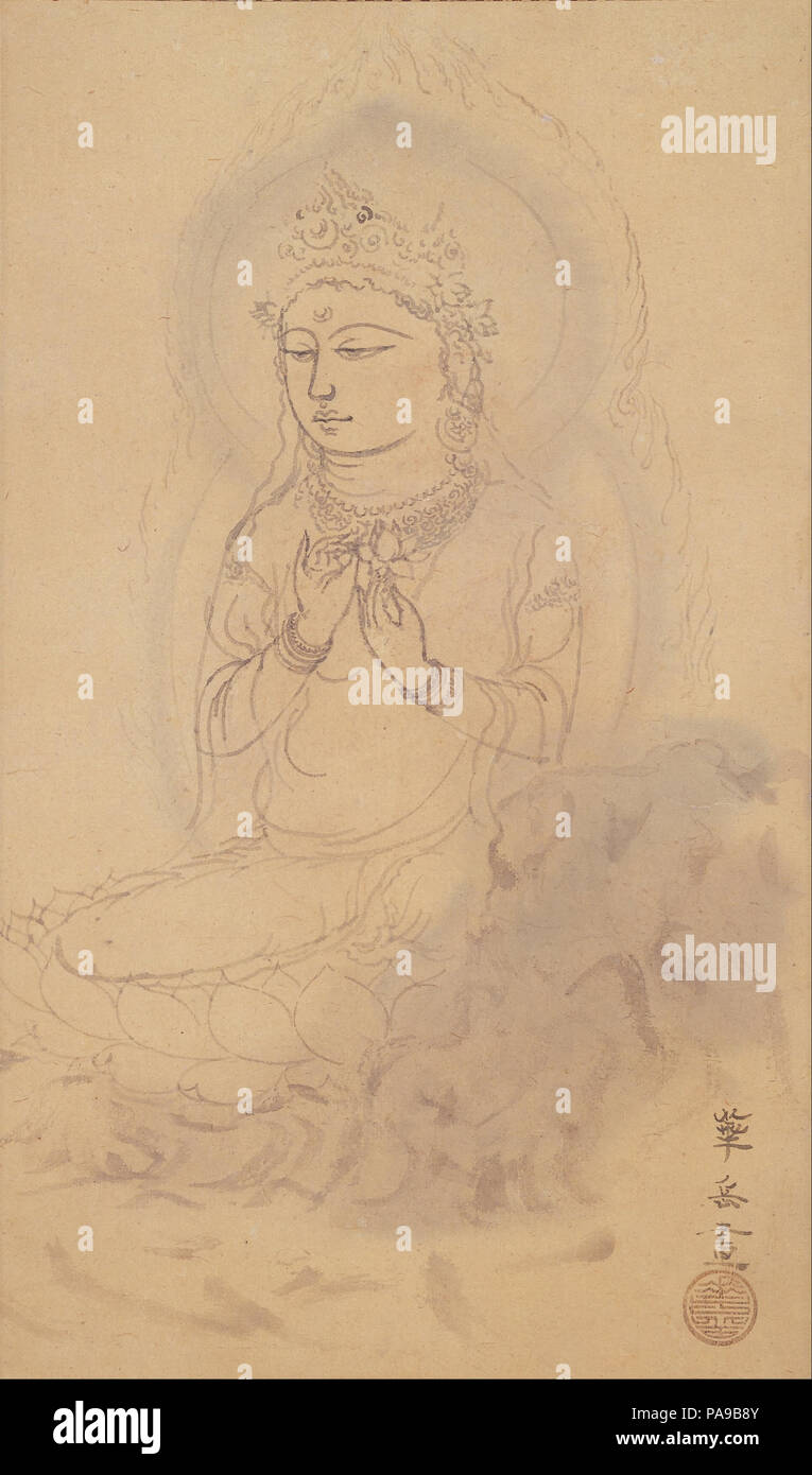 179 Murakami Kagaku - Avalokiteshvara seduto con Lotus - Foto Stock