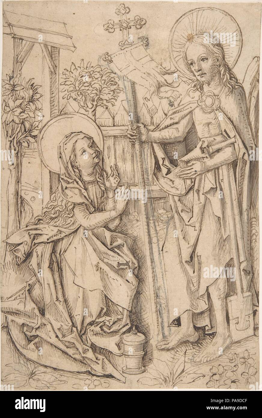 Cristo che appare a Maria Maddalena. Artista Master dei panneggi studi (tedesco, Strasburgo, ca Cristo che appare a Maria Maddalena. Artista Master dei panneggi studi (tedesco, Strasburgo, ca