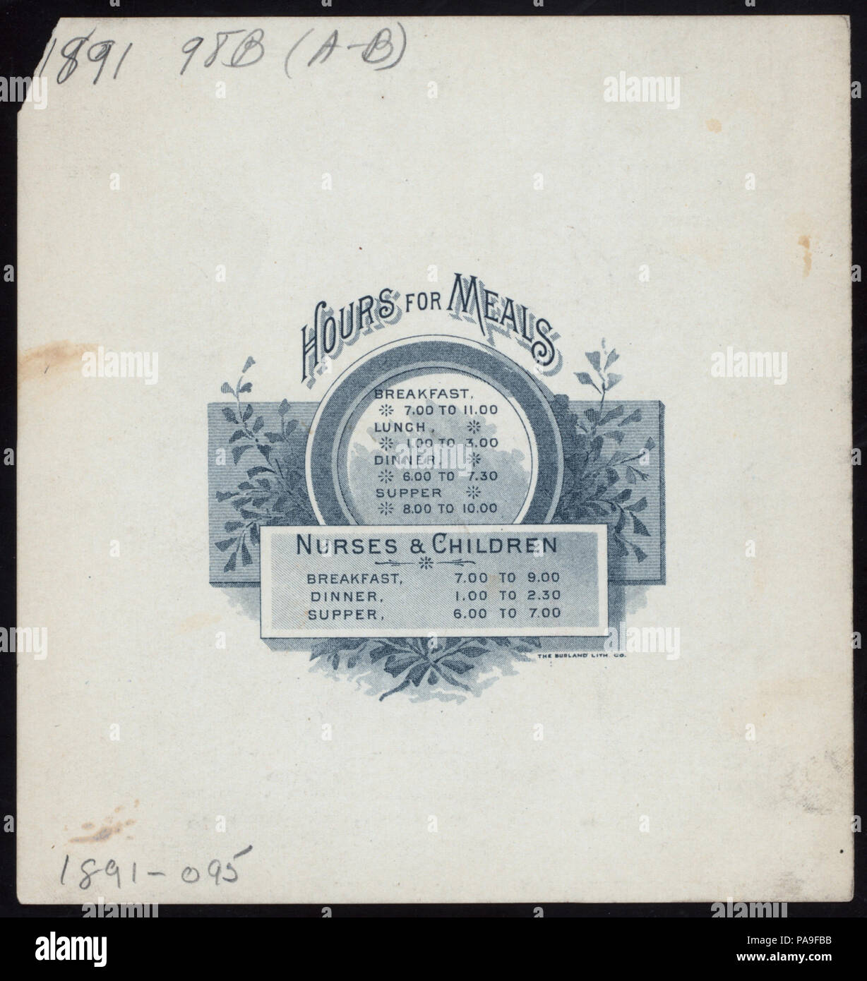 565 LA CENA (detenute da) il Windsor (a) MONTREAL (CANADA ) (Hotel) (NYPL ADE-270008-4000001703) Foto Stock