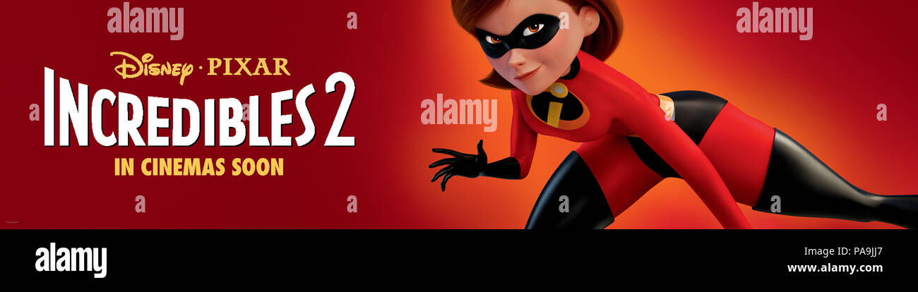 Data di rilascio: giugno 15, 2018 Titolo: incredibili 2 STUDIO: Pixar direttore: Brad Bird trama: Bob Parr (Sig. Incredibile) è lasciato alla cura di Jack-Jack mentre Helen (Elastigirl) è fuori di salvare il mondo. STARRING: Poster Arte. (Credito Immagine: © Pixar/Entertainment Immagini) Foto Stock