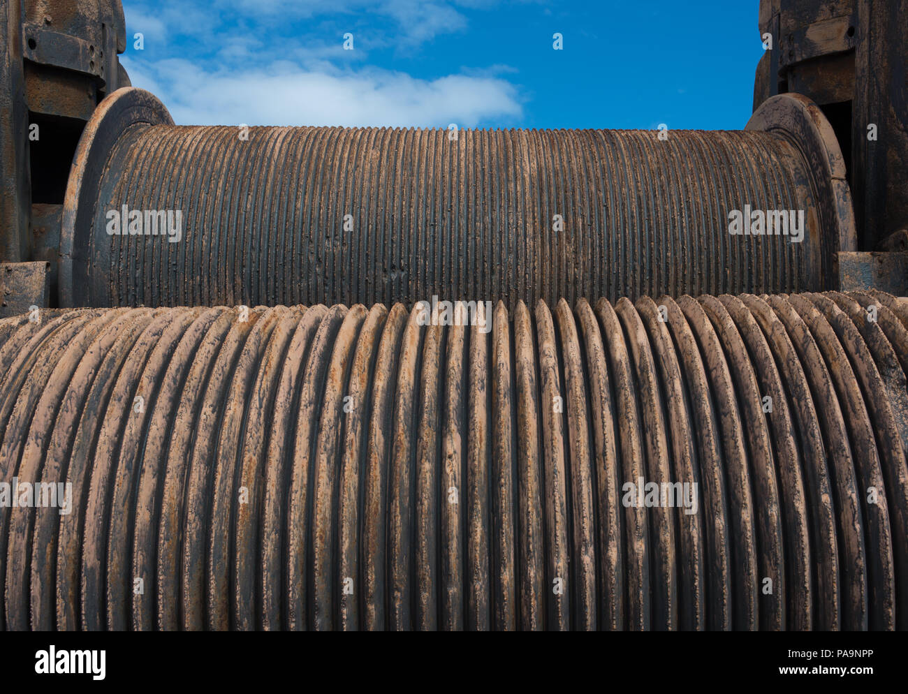 La canna da zucchero macchinari Foto Stock