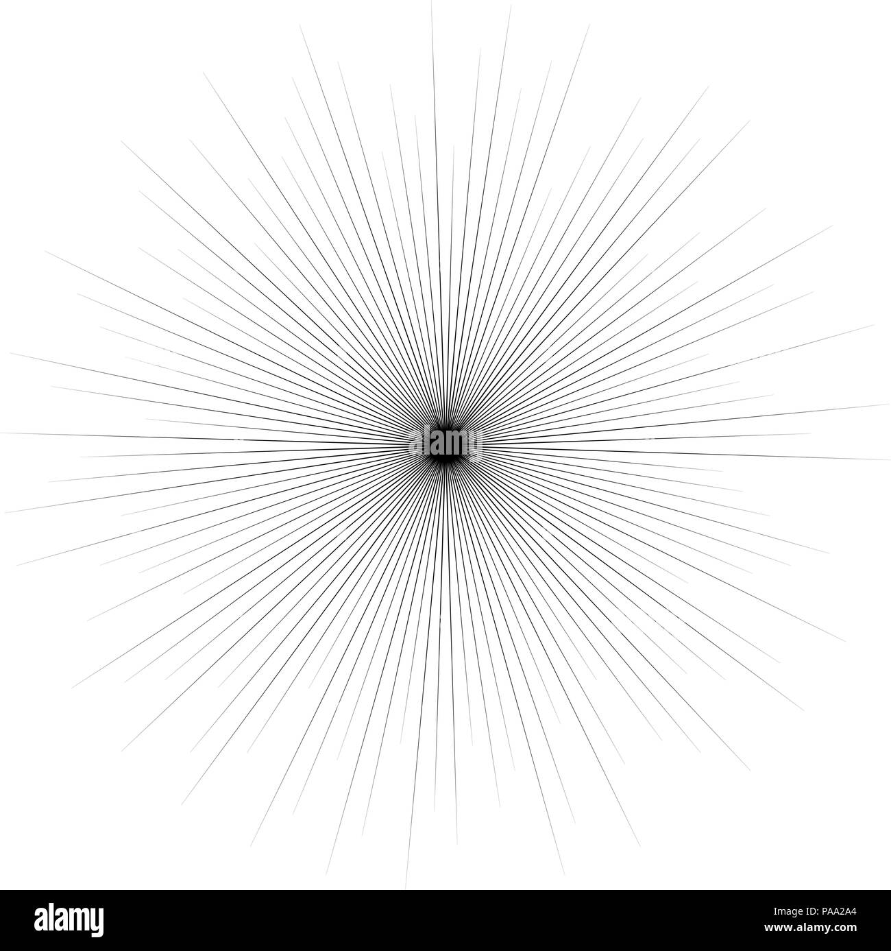 Il vettore radiale astratta burst. stella nera esplosione isolati su sfondo bianco. radiale burst sun graphic design Illustrazione Vettoriale