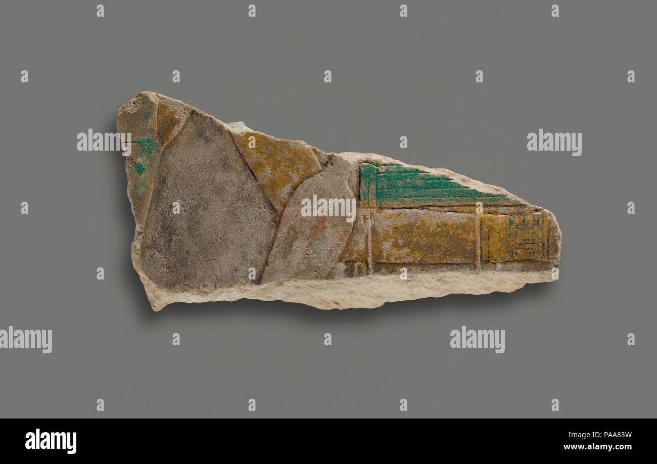 Frammento di rilievo. Dimensioni: h. 4,5 cm (1 3/4 in); w. 9,8 cm (3 7/8 in). Dynasty: Dynasty 12-13. Data: ca. 1981-1640 A.C. Museo: Metropolitan Museum of Art di New York, Stati Uniti d'America. Foto Stock