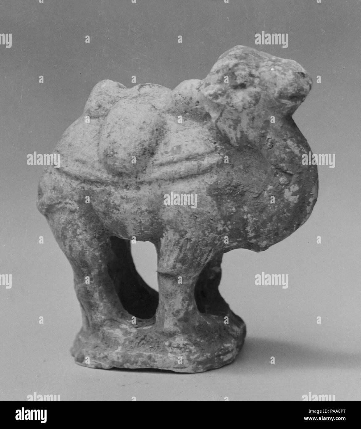 Tomba la figura di un cammello. Cultura: la Cina. Dimensioni: H. 3 1/4 in. (8.3 cm). Museo: Metropolitan Museum of Art di New York, Stati Uniti d'America. Foto Stock