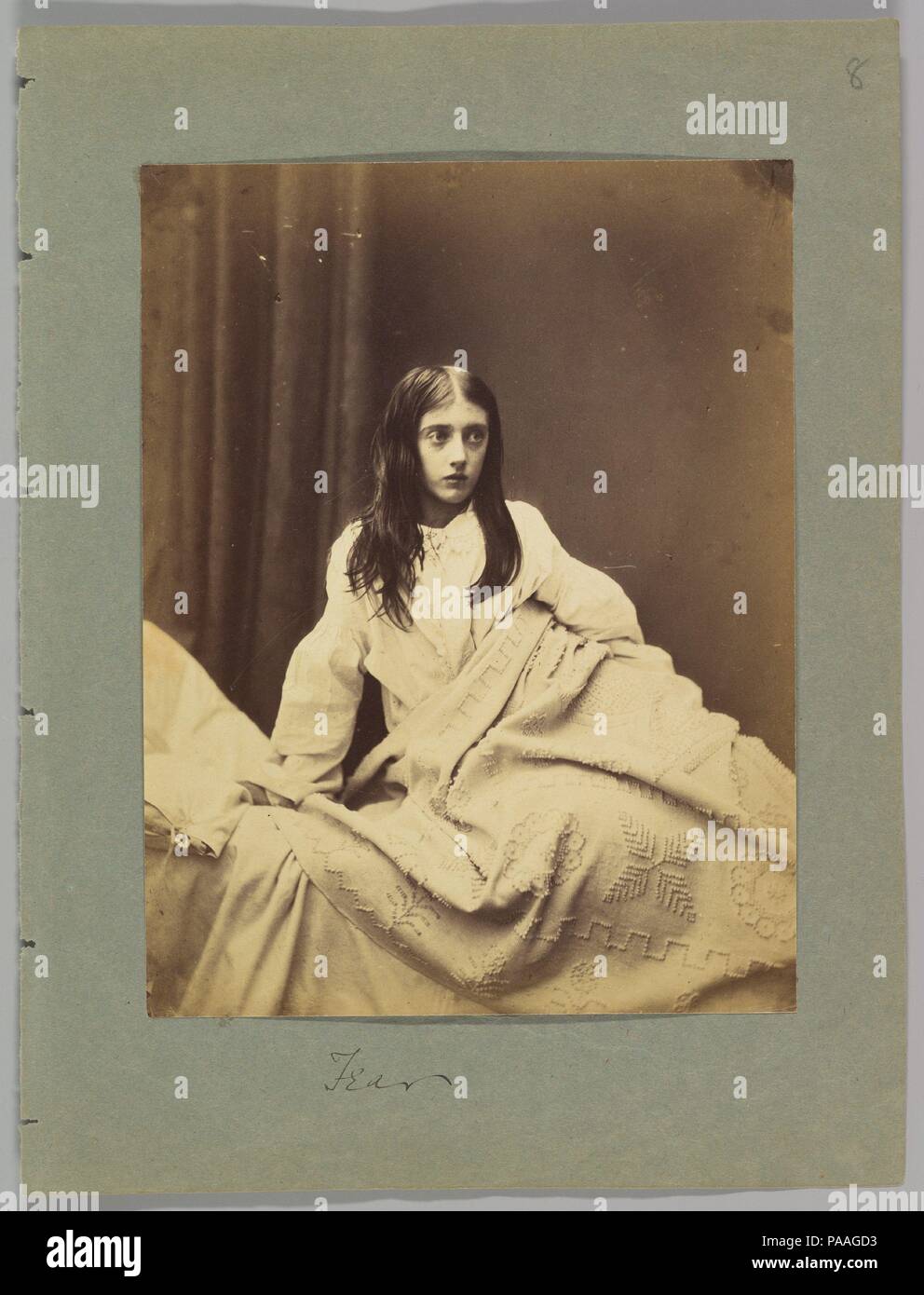 La paura. Artista: Henry Peach Robinson (British, Ludlow Shropshire 1830-1901 Tunbridge Wells, Kent). Dimensioni: Immagine: 7 15/16 × 6 1/16 in. (20,2 × 15,4 cm). Data: ca. 1860. Museo: Metropolitan Museum of Art di New York, Stati Uniti d'America. Foto Stock