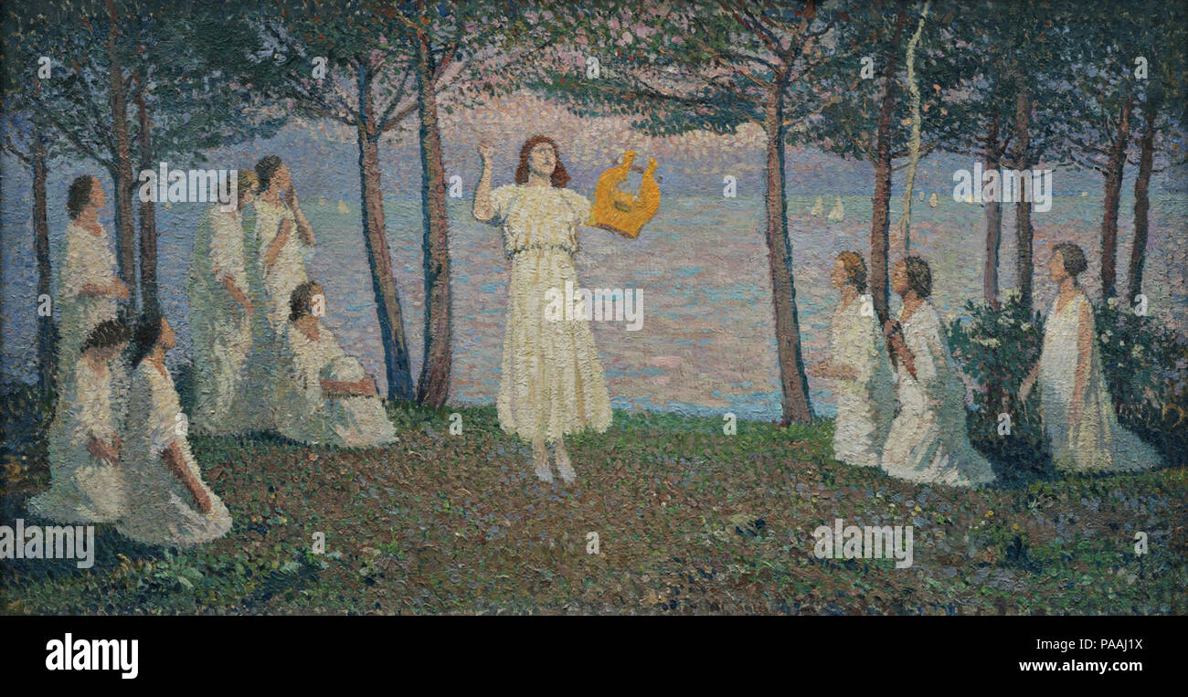 -- 206 Poétesses au bord d'onu lac, étude pour Apollon et les muses Henri Martin Musée de Cahors Henri-Martin Ni.302 Foto Stock