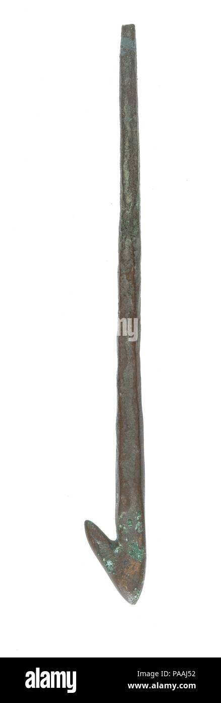 Harpoon punto. Dimensioni: l. 10,7 cm (4 3/16 in.). Dynasty: Dynasty 19-20. Data: ca. 1295-1070 A.C. Museo: Metropolitan Museum of Art di New York, Stati Uniti d'America. Foto Stock