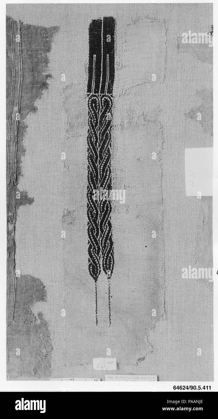 Frammento della fascetta spalla. Dimensioni: 14,25 in. alta 4.00 in. ampia (36,19 cm 10,16 cm di larghezza). Data: 3a-4a secolo. Museo: Metropolitan Museum of Art di New York, Stati Uniti d'America. Foto Stock