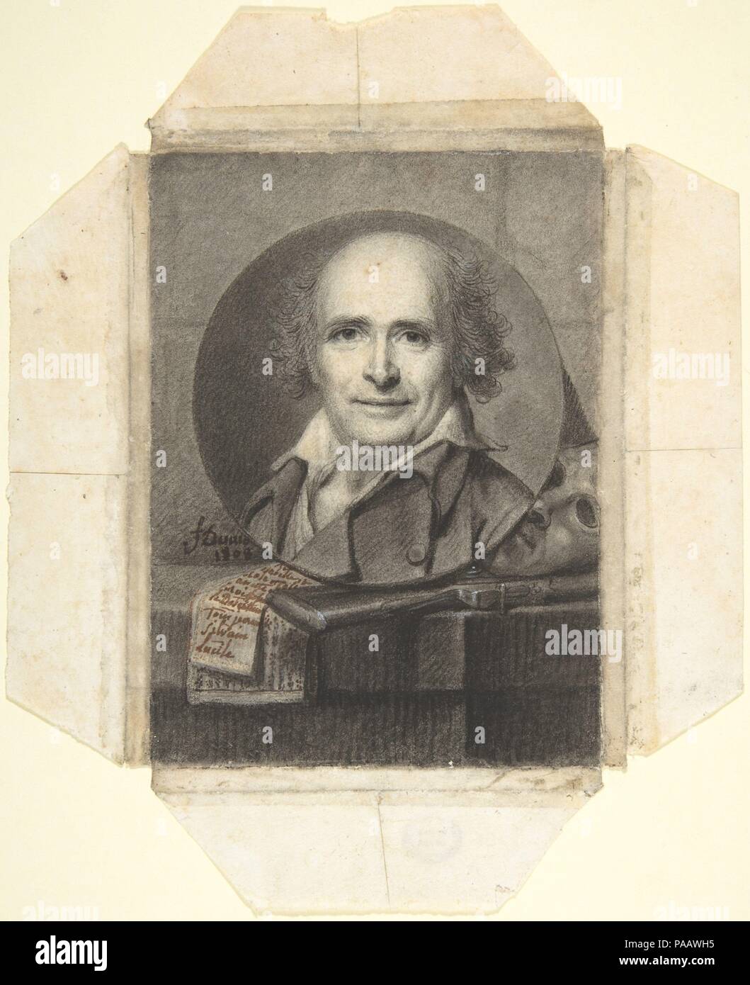 Ritratto del compositore André-Ernest-Modeste Grétry (1741-1813). Artista: François Dumont (francese, Lunéville 1751-1831 Paris). Dimensioni: foglio: 7 5/8 x 6 1/4 in. (19,4 x 15,9 cm). Data: 1808. Museo: Metropolitan Museum of Art di New York, Stati Uniti d'America. Foto Stock