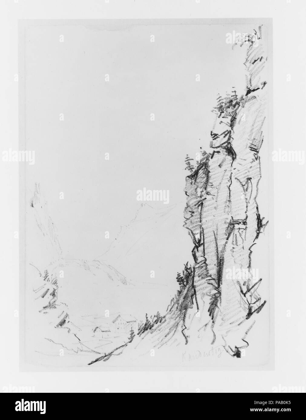 Kandersteg dal Klus del Gasternthal (da 'Splendide acquerelli di Montagna' Sketchbook). Artista: John Singer Sargent (American, Firenze 1856-1925 Londra). Dimensioni: 16 x 10 7/8 in. (40,6 x 27,6 cm). Data: 1870. Museo: Metropolitan Museum of Art di New York, Stati Uniti d'America. Foto Stock