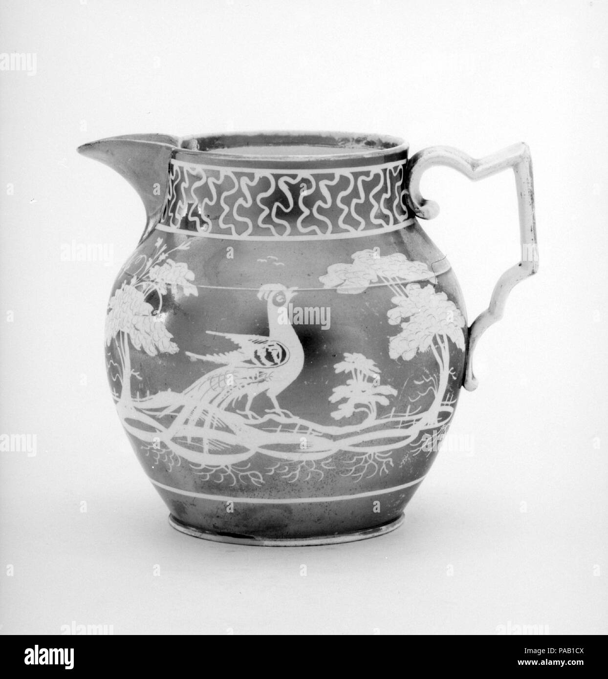 Caraffa. Cultura: British. Dimensioni: 5 1/16 x 7 1/8 in. (12,9 x 18,1 cm). Data: ca. 1835. Museo: Metropolitan Museum of Art di New York, Stati Uniti d'America. Foto Stock