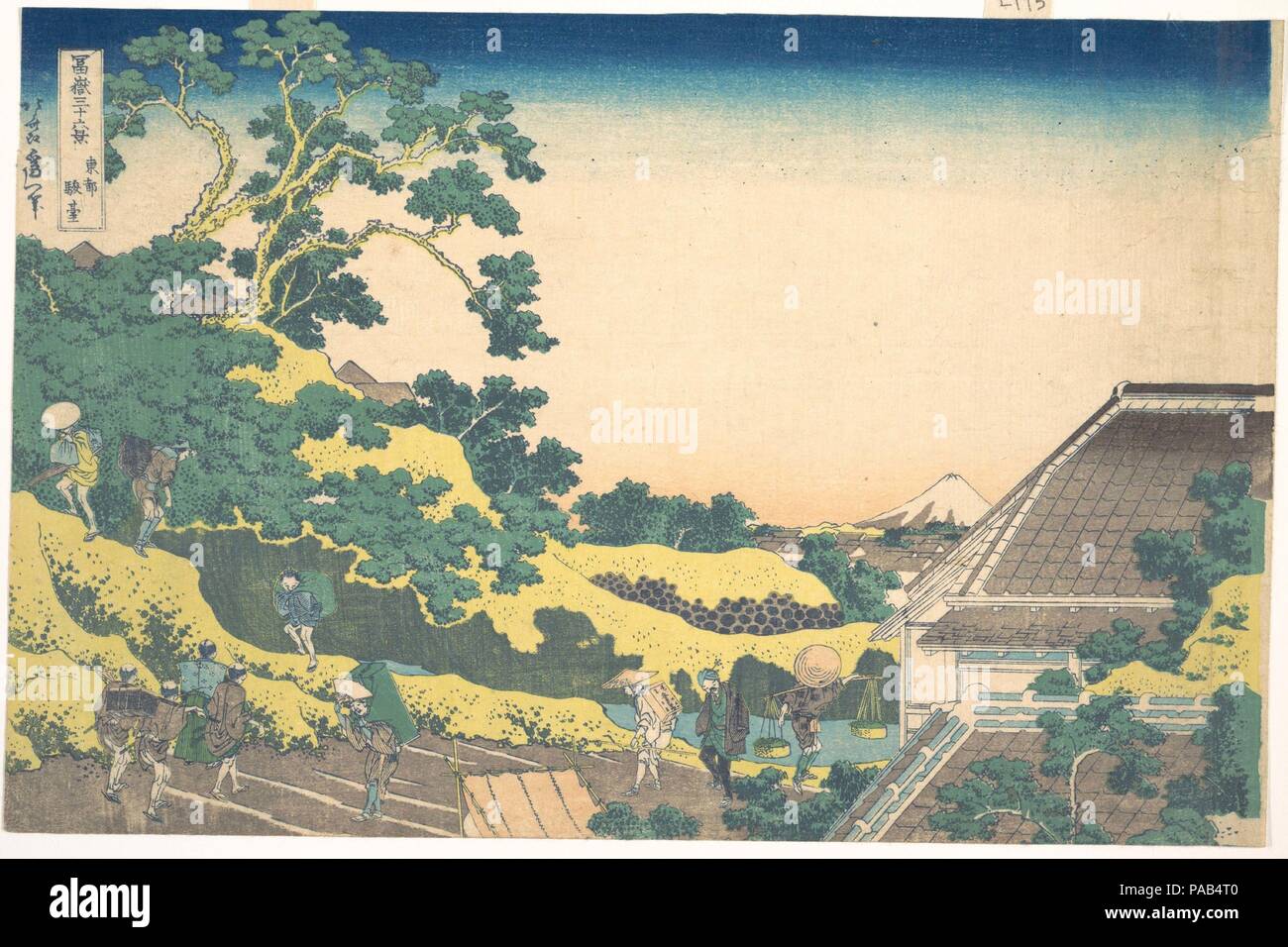 In Surugadai Edo (Toto Sundai), dalla serie trentasei vedute del Monte Fuji (Fugaku sanjurokkei). Artista: Katsushika Hokusai (giapponese, Tokyo (EDO) 1760-1849 Tokyo (EDO). Cultura: il Giappone. Dimensioni: 9 3/4 x 14 3/4 in. (24,8 x 37,5 cm). Data: ca. 1830-32. Museo: Metropolitan Museum of Art di New York, Stati Uniti d'America. Foto Stock