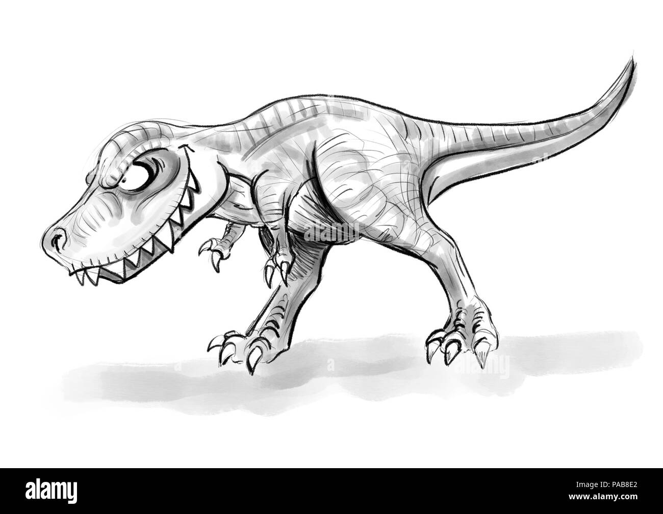 Tyrannosaurus rex illustrazione Foto Stock