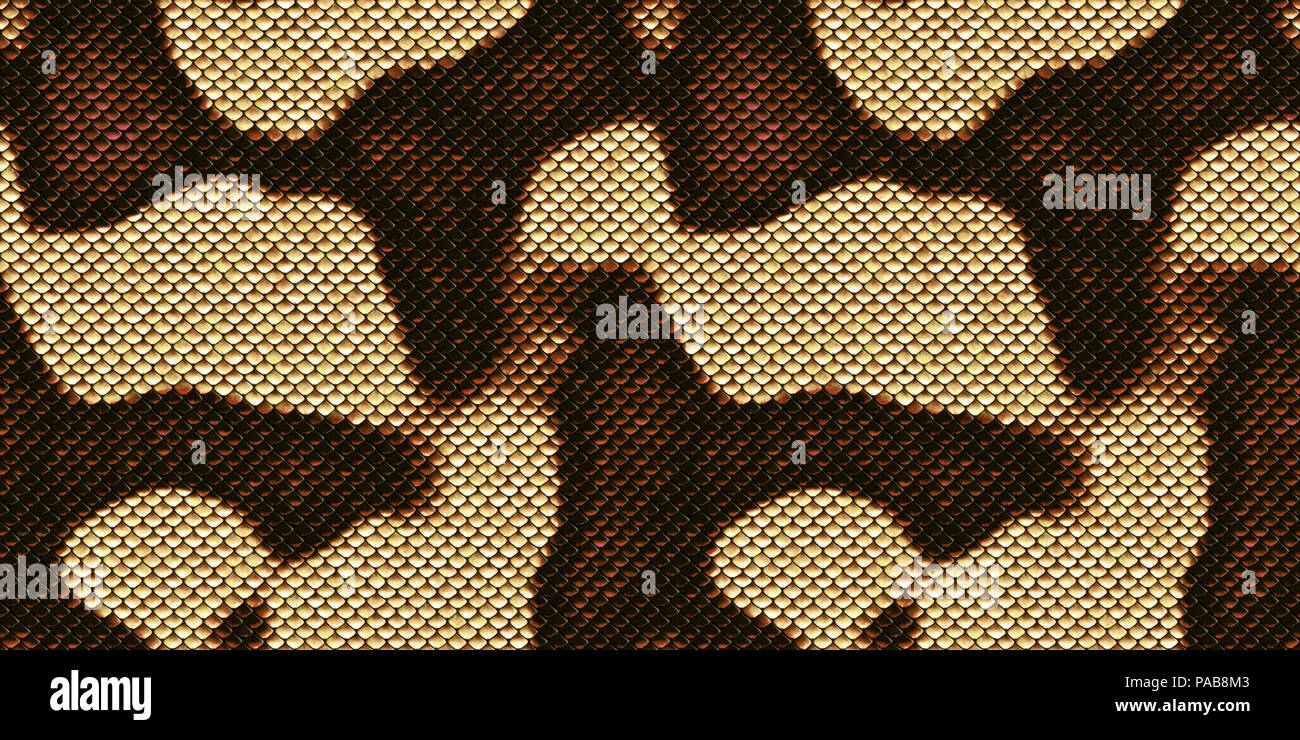 Una illustrazione di un serpente samless la texture della pelle Foto Stock