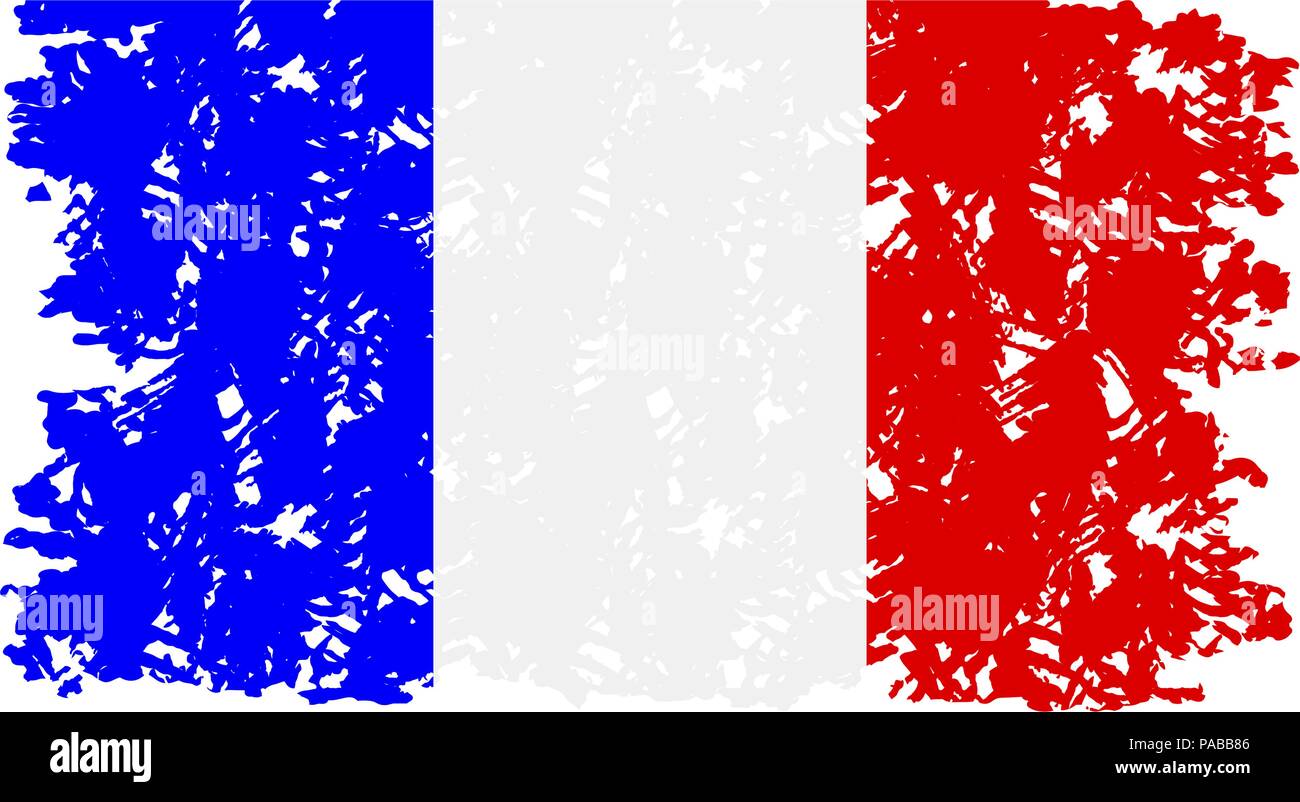 Bandiera della Francia timbro di gomma texture. Vettore di bandiera nazionale Francia paese illustrazione Illustrazione Vettoriale