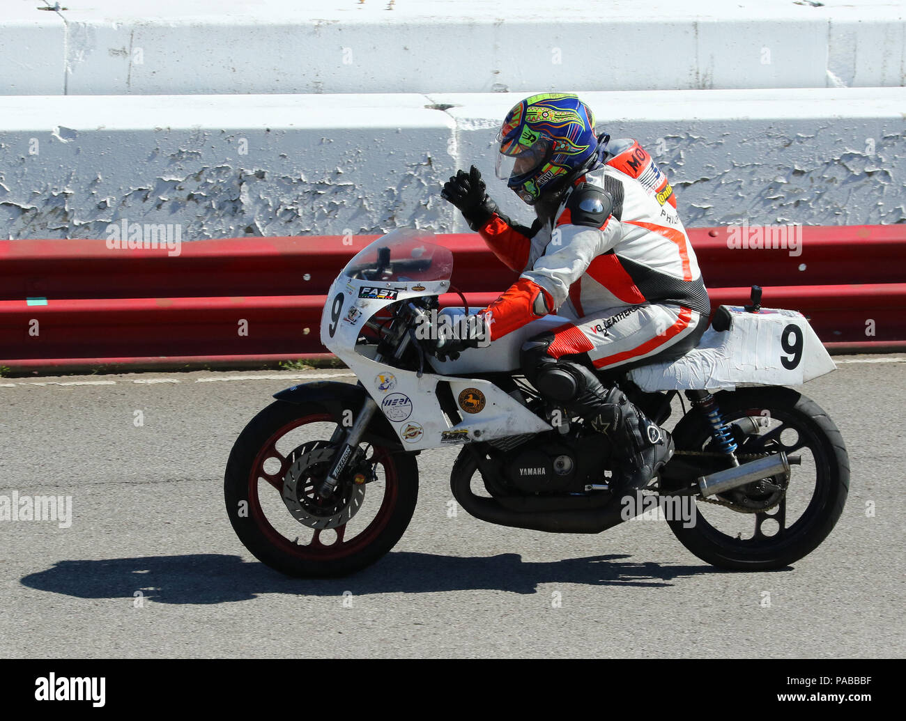 Mo.American Motorcycle Association Vintage motocicletta giorni 2018 evento. Moto Racing di Mid-Ohio Sports Car via. Lexington, Mansfield, Ohio, Stati Uniti d'America. Foto Stock