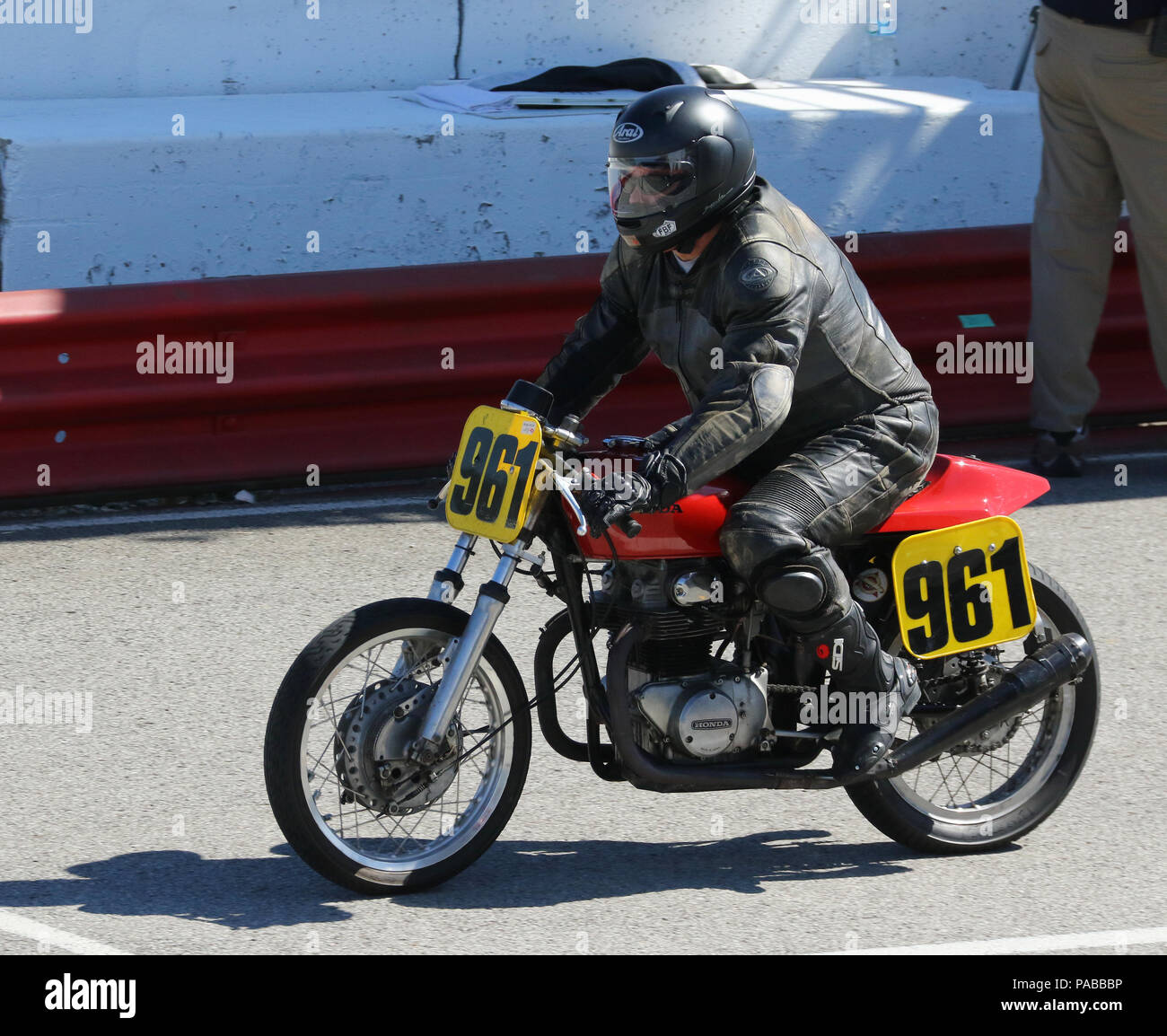 Motociclo 961. American Motorcycle Association Vintage motocicletta giorni 2018 evento. Moto Racing di Mid-Ohio Sports Car via. Lexington, Mansfie Foto Stock