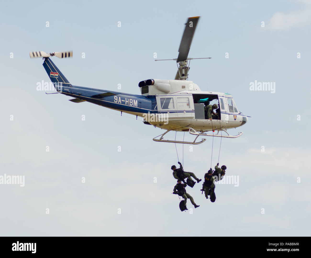 Polizia croata elicottero AB 212 Foto Stock