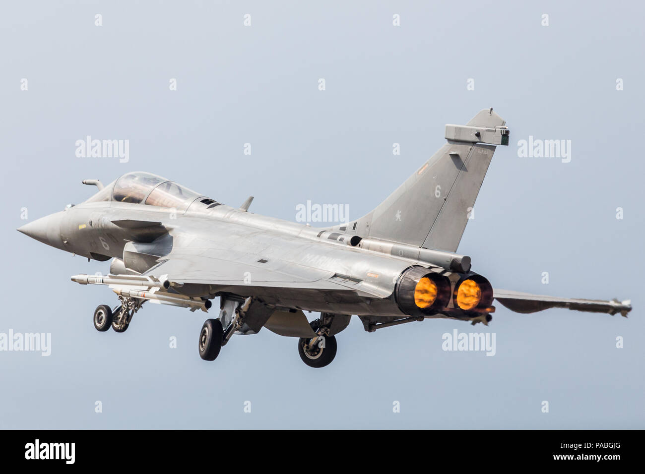 Marina francese Rafale M raffigurato all'2018 Royal International Air Tattoo a RAF Fairford nel Gloucestershire. Foto Stock