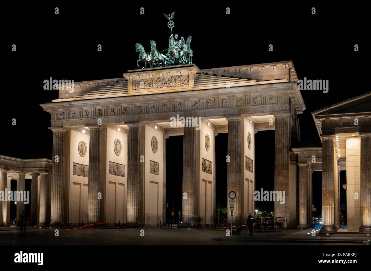 La Porta di Brandeburgo a Berlino Germania Foto Stock