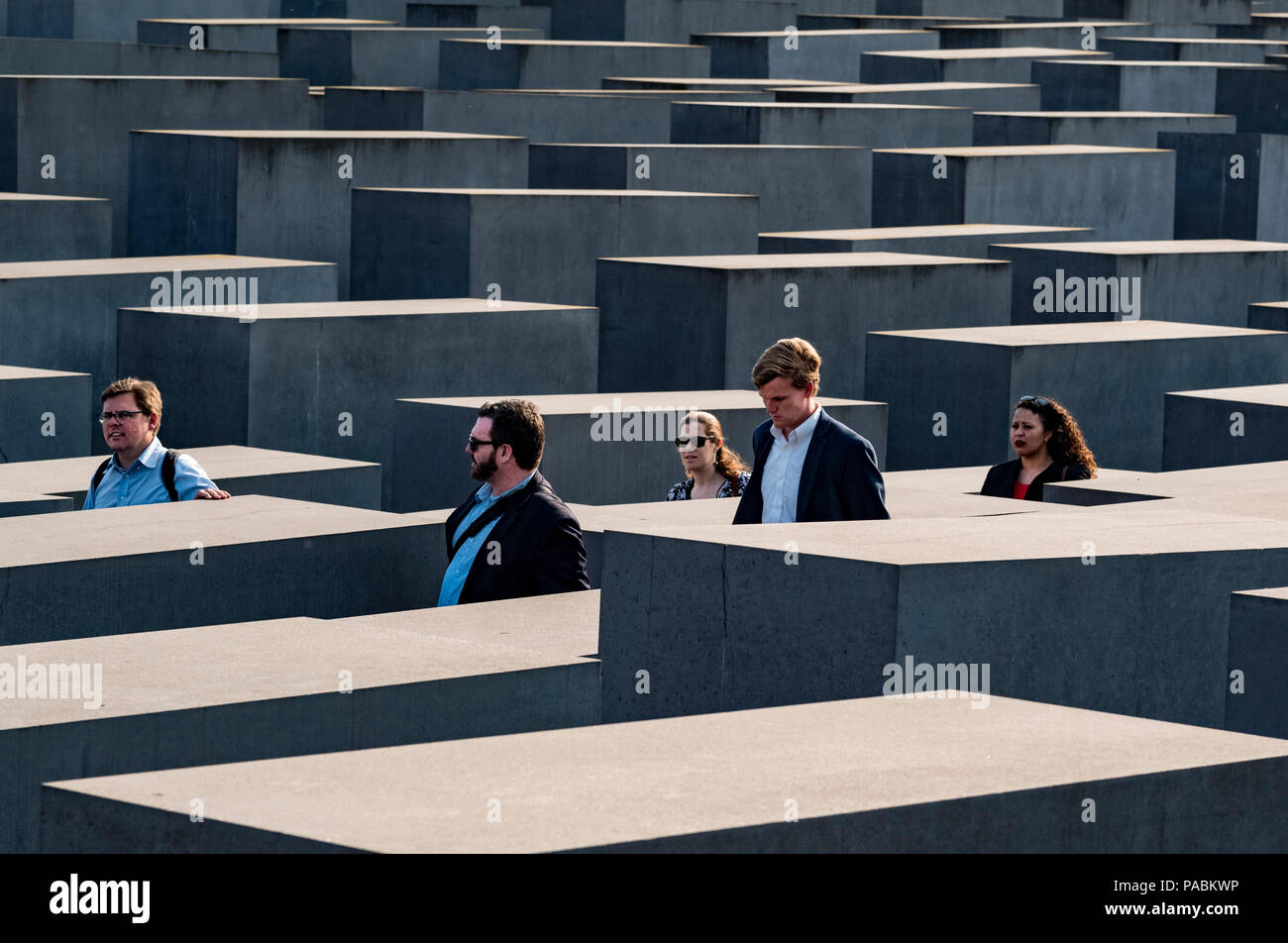 Monumento al assassinato ebrei d'Europa (2005) DI BERLINO GERMANIA Foto Stock