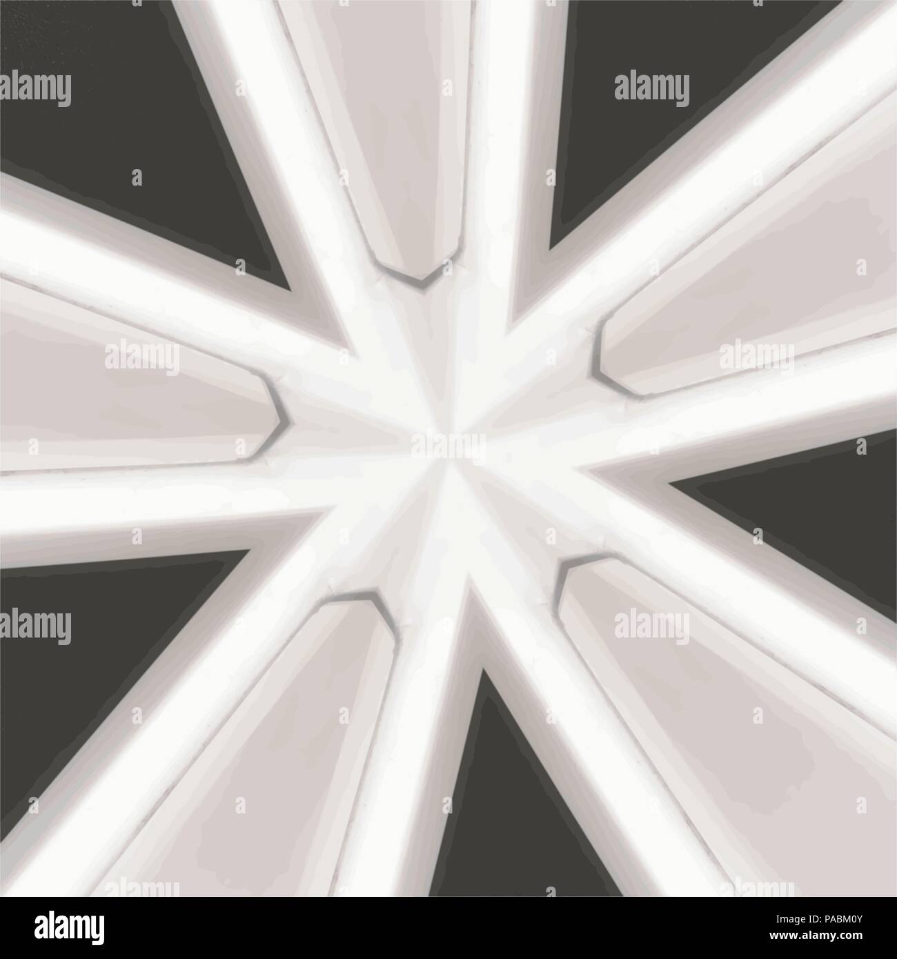 Fawn beige acquerello a forma di stella sul pannello di piastrelle la configurazione di sfondo, illustrazione vettoriale Illustrazione Vettoriale