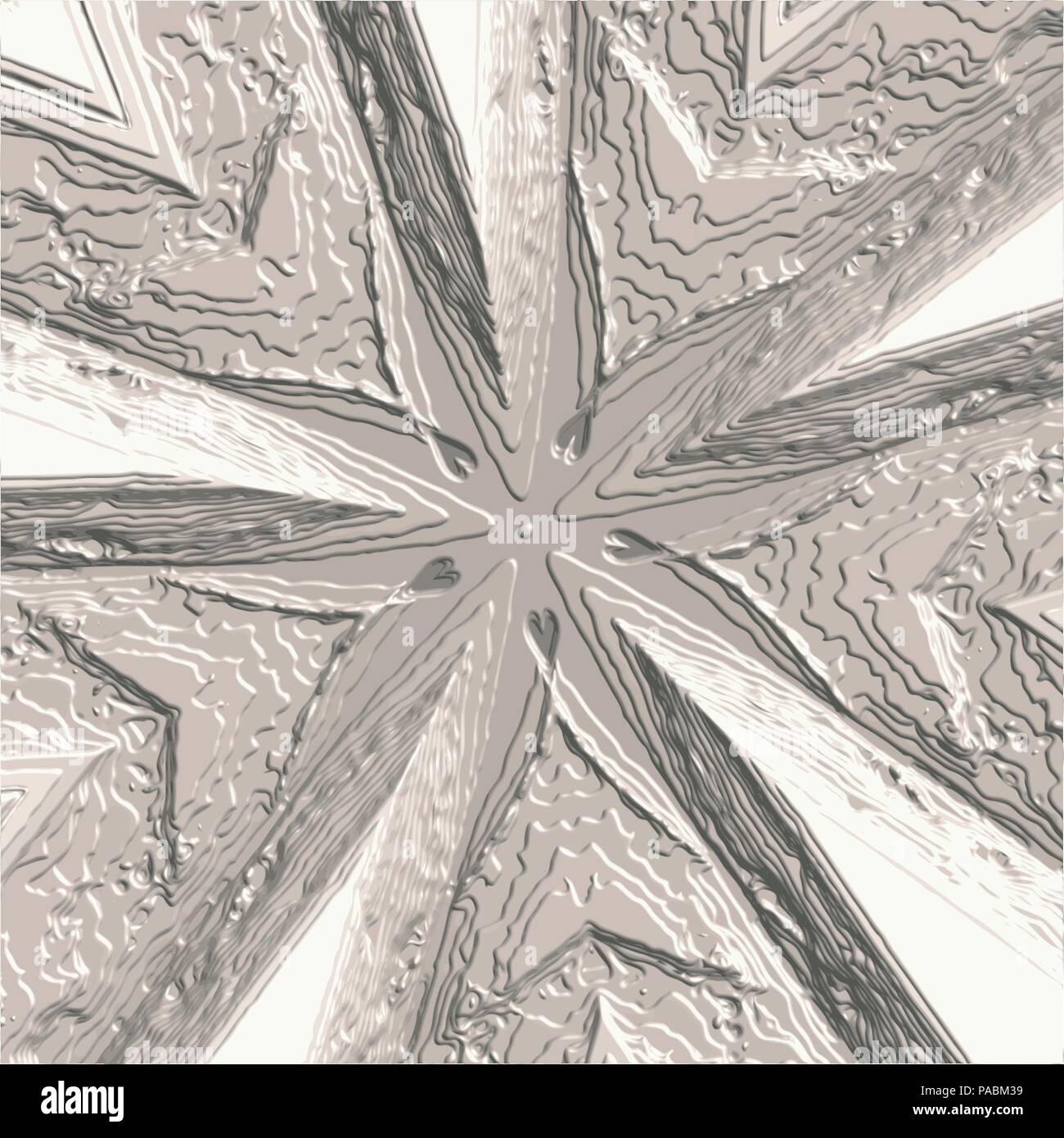 Fawn beige 3D a forma di stella sul pannello di piastrelle la configurazione di sfondo, illustrazione vettoriale Illustrazione Vettoriale