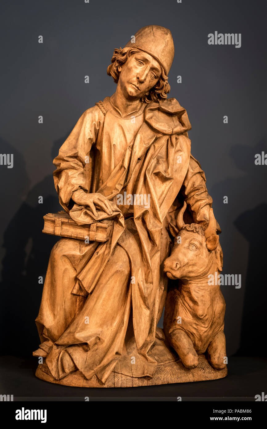 ST. Luca statua scolpita(1490-1492) Tilman Riemenschneider (1460-1531) la vecchia galleria nazionale Foto Stock