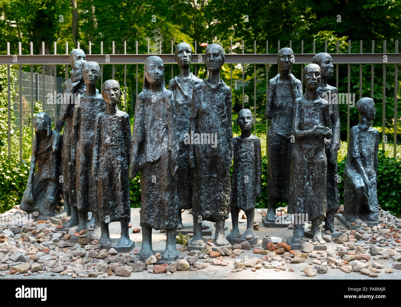 La deportazione MEMORIAL vecchio cimitero ebreo grosse Hamburger Strasse Berlino Germania Foto Stock