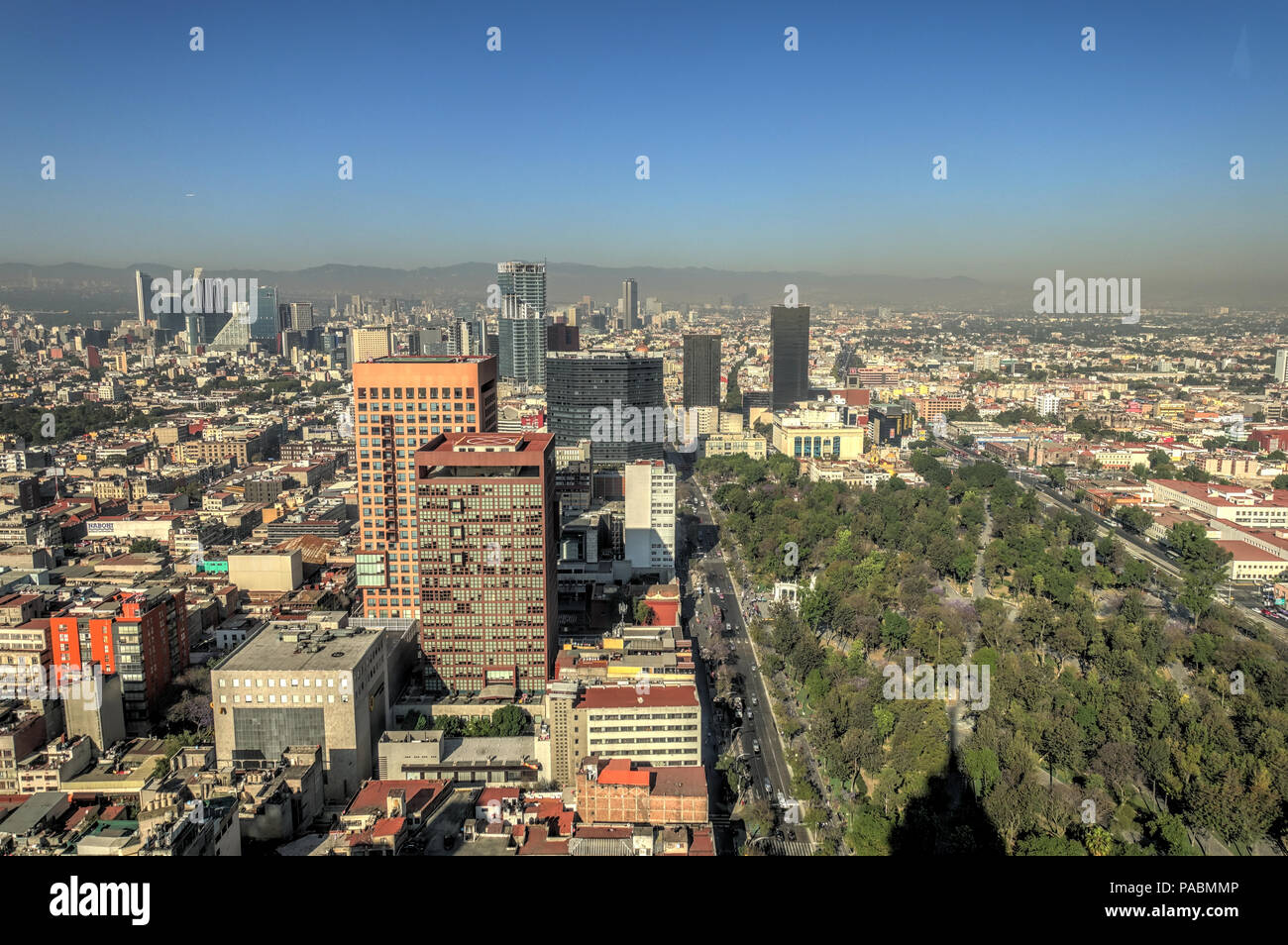 Città del Messico dall'alto, Messico Foto Stock