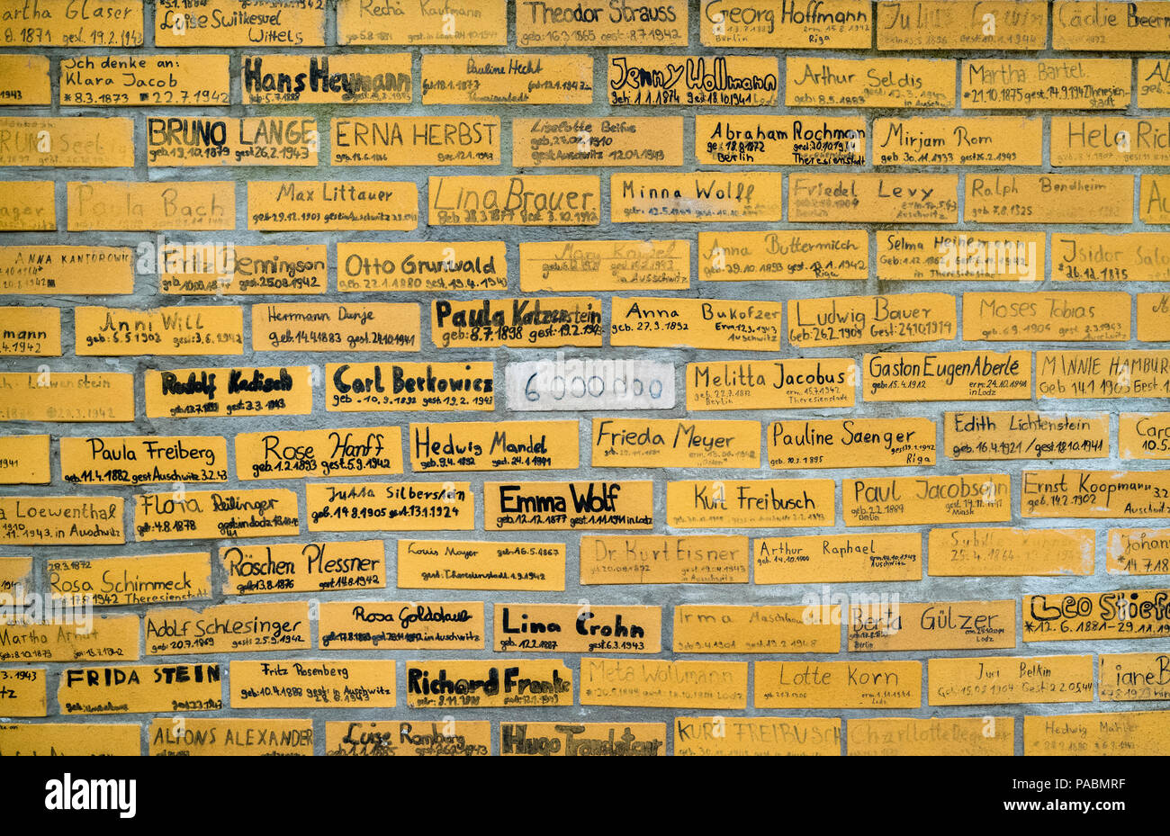 Il memoriale dell'Olocausto LOCKNITZ SCUOLA ELEMENTARE SCHOENBERG BERLINO GERMANIA Foto Stock