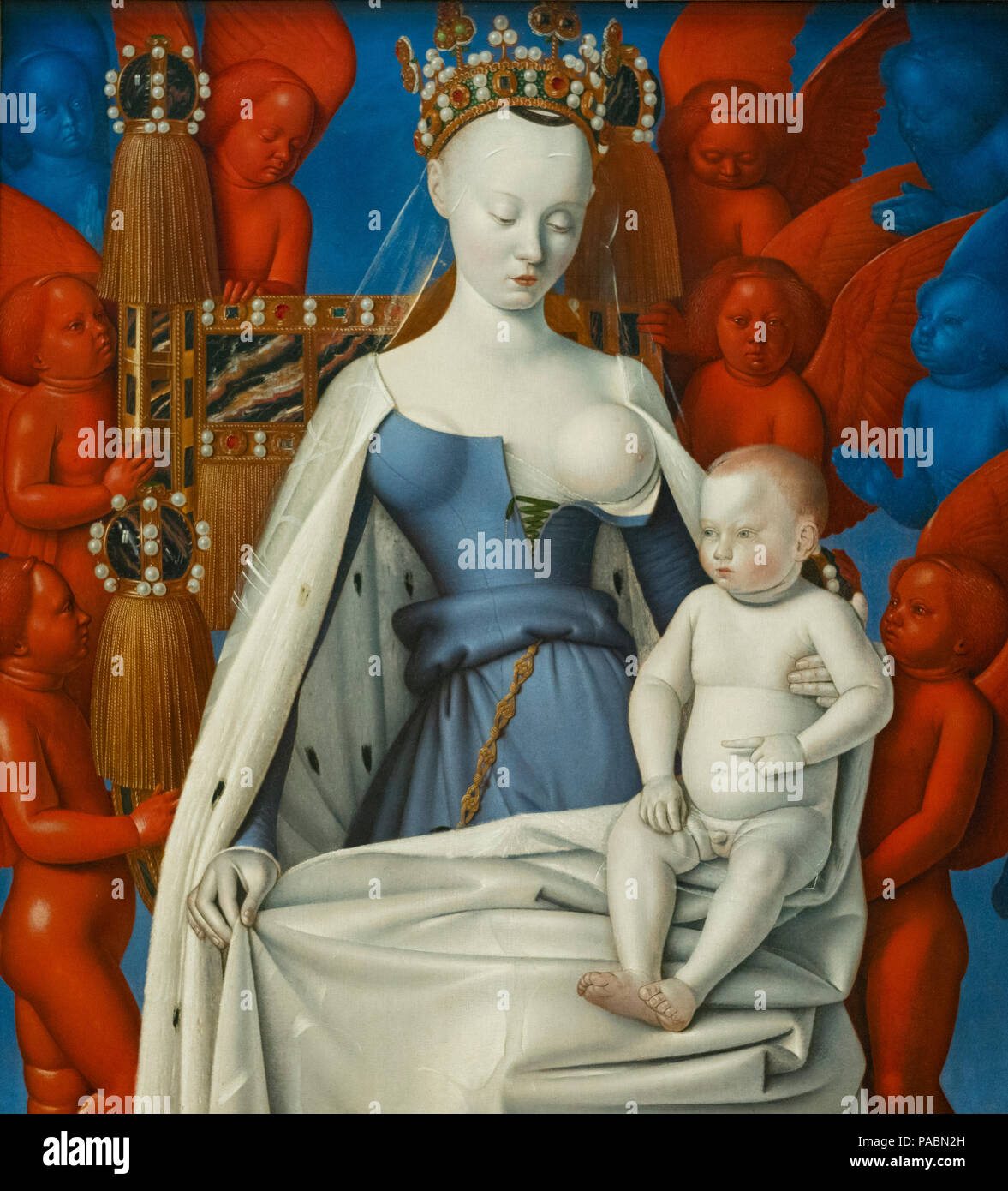 JEAN FOUQUET (c1420-1478/81) Il dittico di Melun (1452/1460) GEMALDEGALERIE KULTURFORUM BERLINO GERMANIA Foto Stock