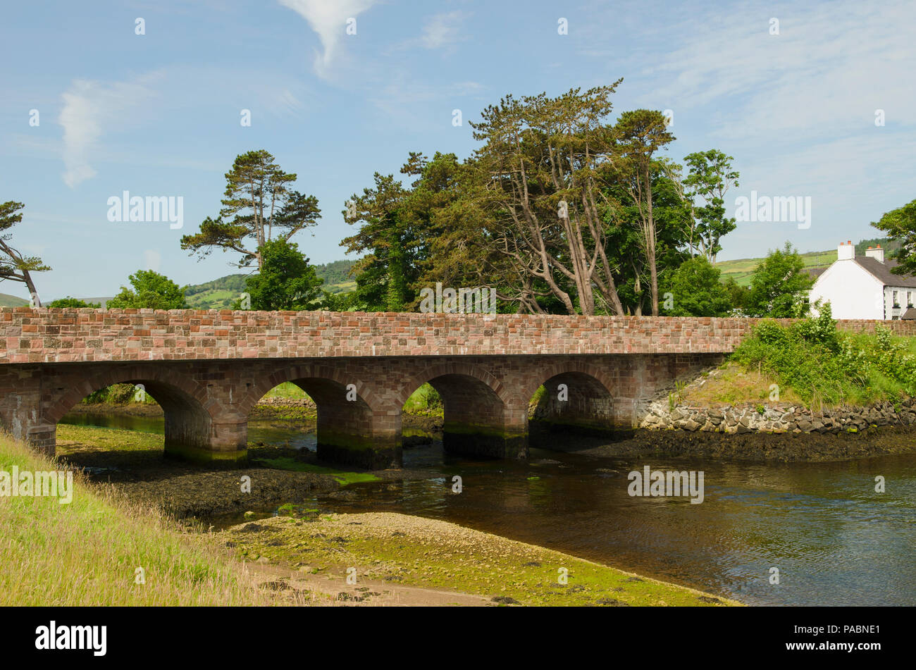 Ponte Cushendun North Antrim Coast Irlanda del Nord Foto Stock