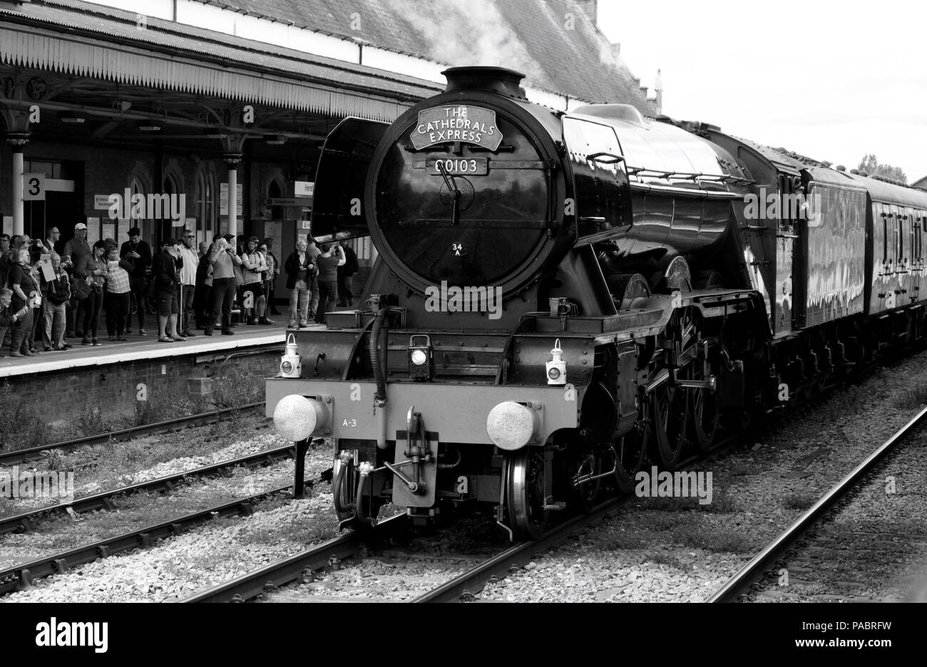 Flying Scotsman a Hereford Foto Stock