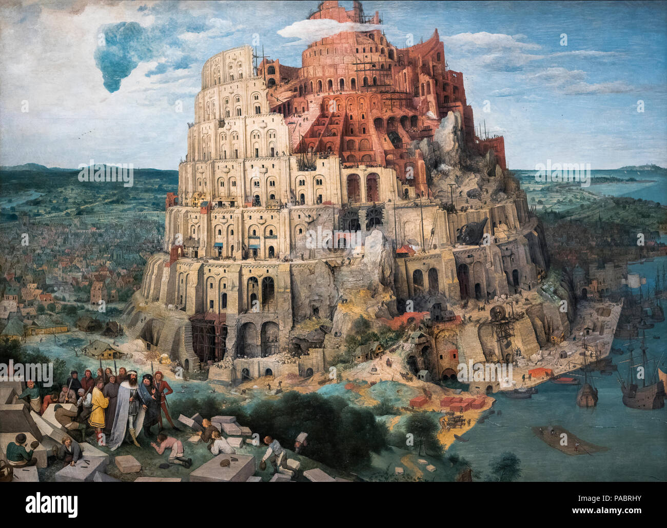 PIETER Bruegel il Vecchio (1525/1530-1569) LA TORRE DI BABELE (1563) Kunsthistorisches Museum Vienna AUSTRIA Foto Stock