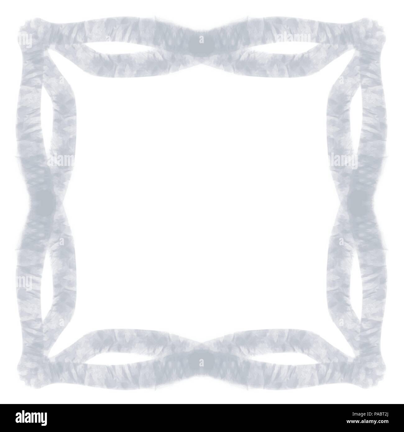 Acquerello grigio telaio specchio di confine pattern, illustrazione vettoriale Illustrazione Vettoriale
