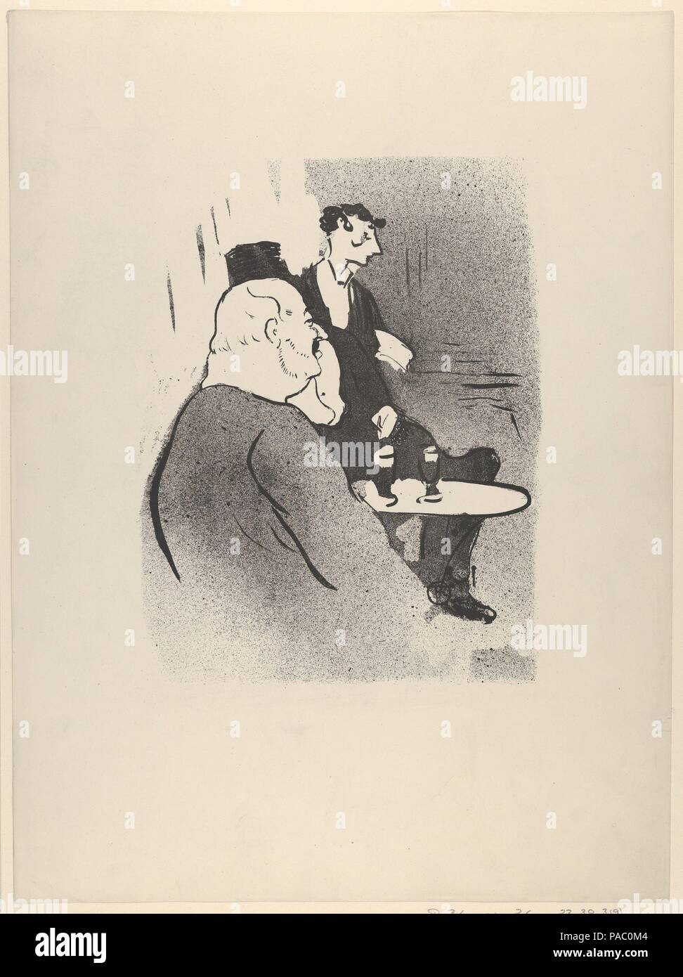 Ducarre a Les Ambassadeurs (da Le Café concerto). Artista: Henri de Toulouse-Lautrec (francese, Albi 1864-1901 Saint-André-du-Bois). Dimensioni: Immagine: 10 13/16 × 8 9/16 in. (27,5 × 21,8 cm) foglio: 17 5/16 × 12 5/8 in. (44 × 32 cm). Stampante: Edward Ancourt (francese del XIX secolo). Editore: l'Estampe Originale. Serie/Portfolio: Le Café Concerto; suite di undici litografie. Data: 1893. Museo: Metropolitan Museum of Art di New York, Stati Uniti d'America. Foto Stock