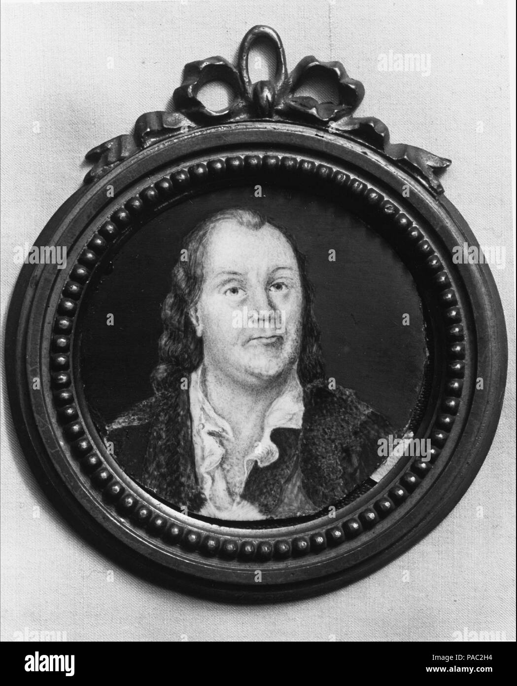 Ritratto di placca di Benjamin Franklin. Dimensioni: diam. 2 3/4 in. (7 cm). Data: 1776-1883. Museo: Metropolitan Museum of Art di New York, Stati Uniti d'America. Foto Stock