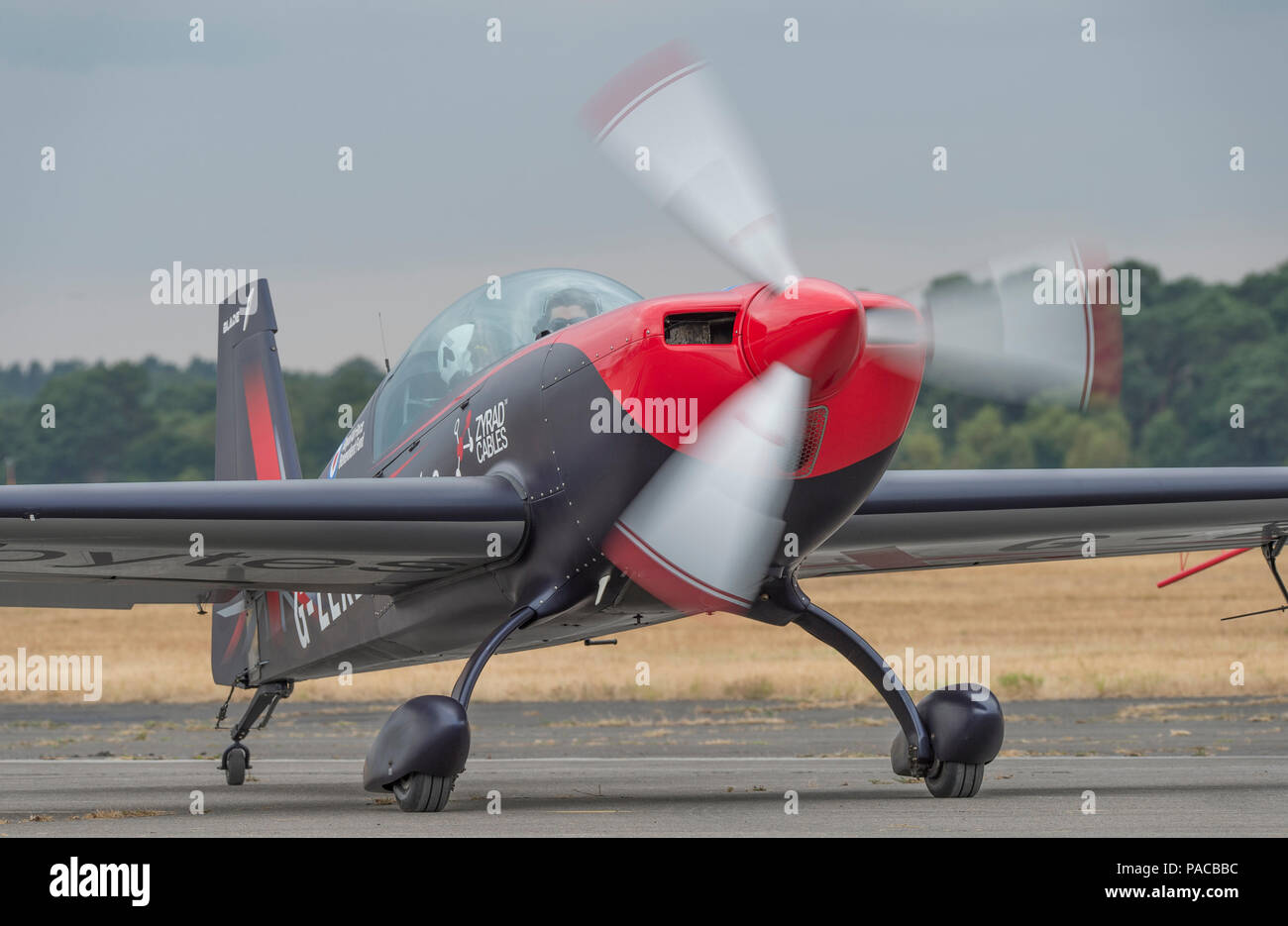 Farnborough, Hampshire, Regno Unito. 20 Luglio, 2018. Giornata conclusiva della Biennale Internazionale di Farnborough Airshow di commercio, un giorno di transizione come clienti business l Foto Stock