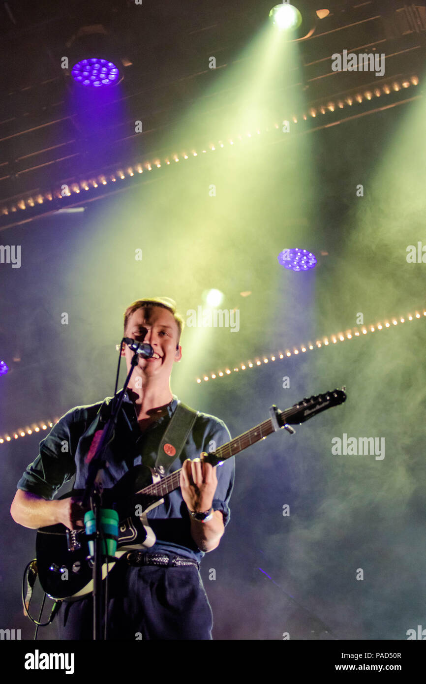 Oxfordshire, Regno Unito. Sabato 21 Luglio 2018. George Ezra effettuando al Festival del carrello, Oxfordshire, Regno Unito. Credito: Alex Williams/Alamy Foto Stock