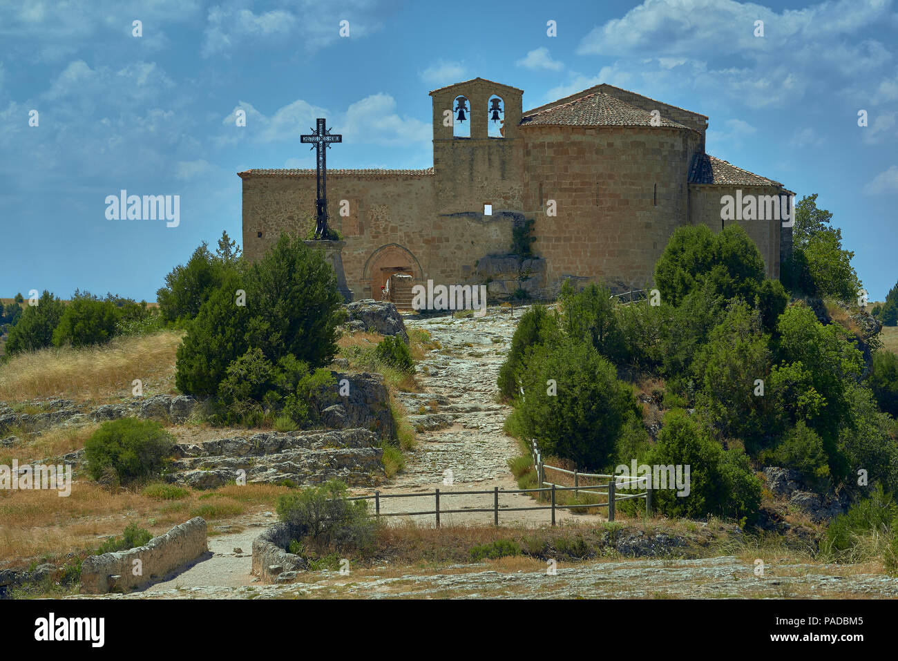 Eremo di San Frutos in Hoces del Duratón, Segovia, Spagna, Europa Foto Stock