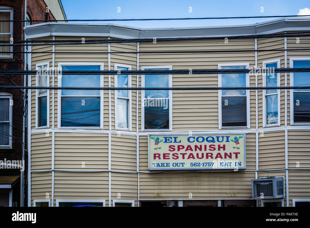 Ristorante in Fair Haven, New Haven, Connecticut Foto Stock